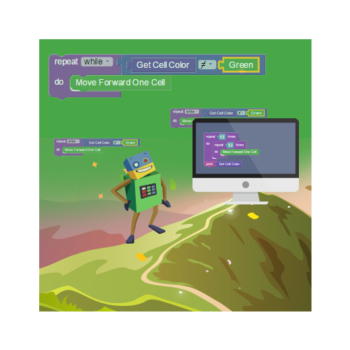 As Missões RoboGarden focam em ensinar novos conceitos de programação